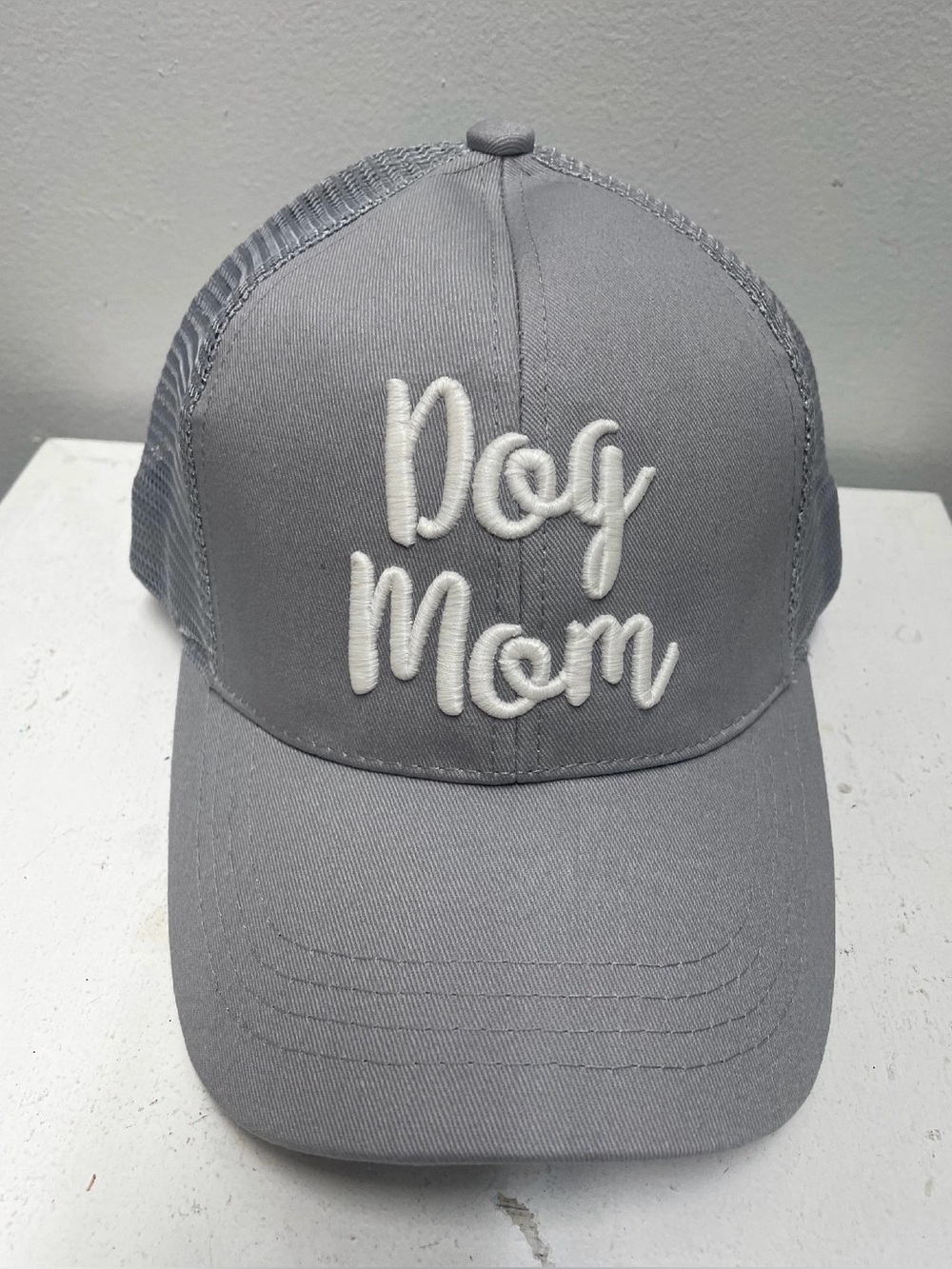 C.C Gray 'Dog Mom' Embroidered Trucker Hat